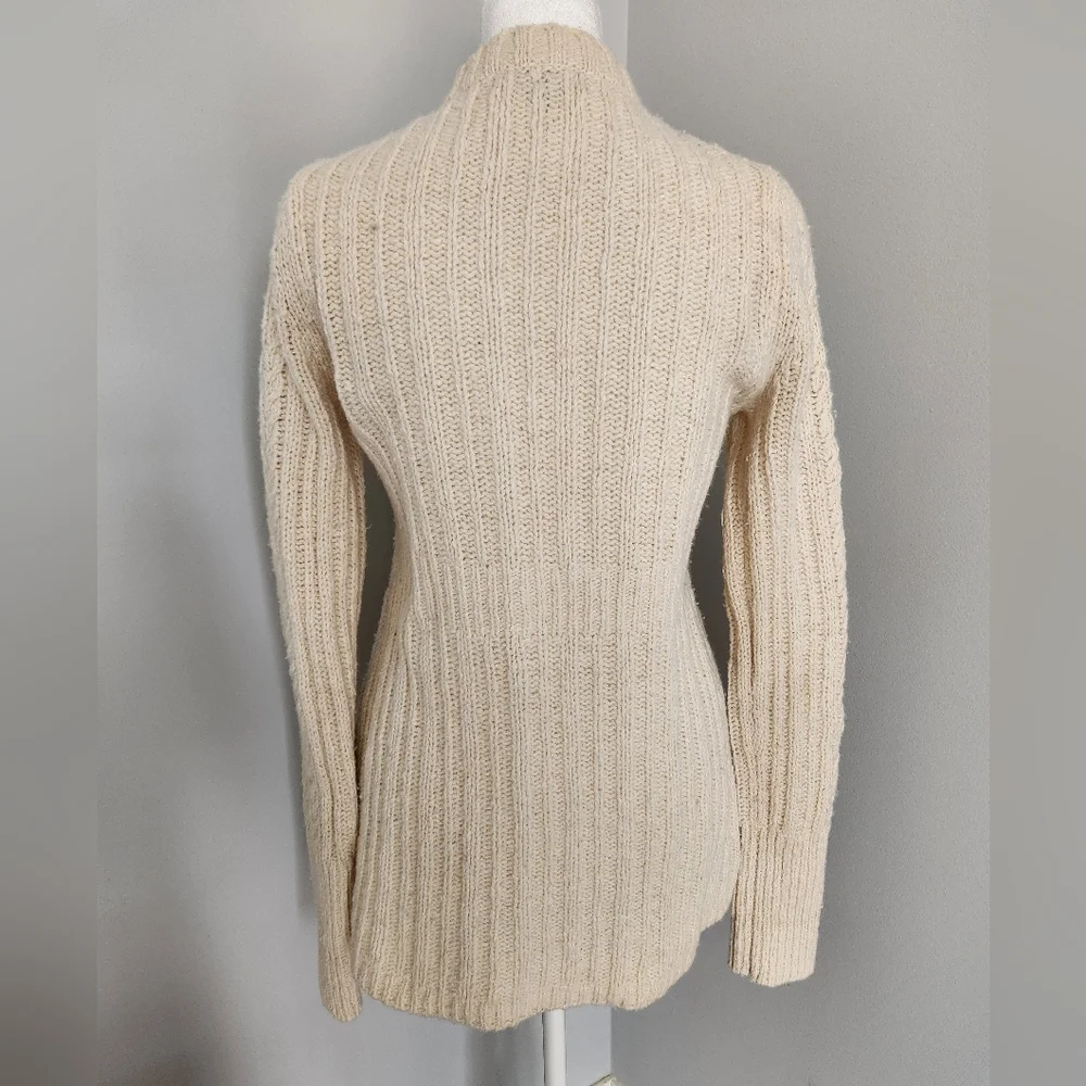 GAP Y2K Cream Cable Knit Cardigan Jacket M